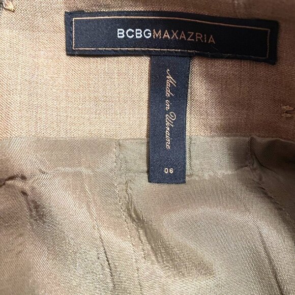 BCBG Camel Wool Blend High-Waisted Mini Skirt - Size 6 - Picture 7 of 8